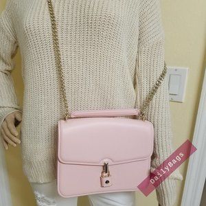 NWT KATE SPADE 100% AUTHENTIC CHALK PINK LOCKET LARGE FLAP SHOULDER CROSSBODY